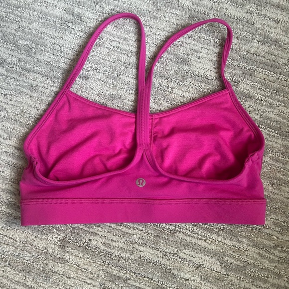 lululemon Pink Flow Y Sports Bra Size 8 - Picture 3 of 5